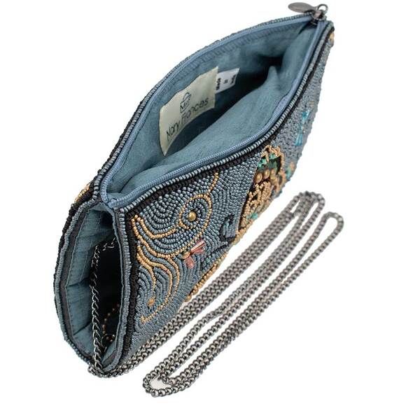 Mary Frances Mariposa Beaded Butterfly Blue Crossbody Phone Bag - Picture 5 of 7